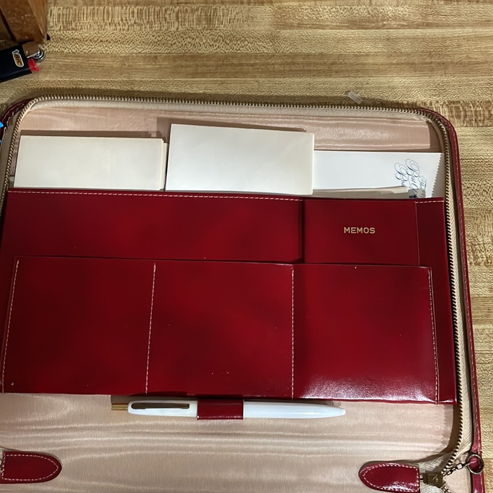 Vintage Red leather notebook set - Picture 2 of 6